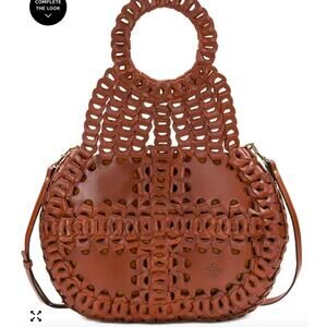 Patricia Nash Italian Leather Slouchy Chain Hobo Tote Bag NWT Boho Festival